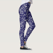 Marineblaue abstrakte Leggings  (Rechts)