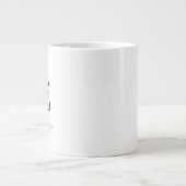 Marineblaue Anker-Hochzeit Jumbo-Tasse (Vorderseite)
