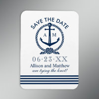 Marineblaue Anker-Hochzeit - Rettet das Datum