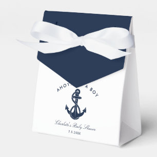 Marineblaue Baby-Party mit Bootsanker Geschenkschachtel