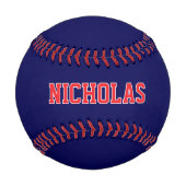 Marineblaue benutzerdefinierte Name oder Text Baseball (Vorderseite)