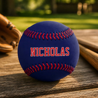 Marineblaue benutzerdefinierte Name oder Text  Baseball