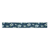 Marineblaue Blumen-Satinband Satinband (Vorderseite)