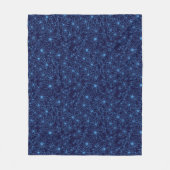 Marineblaue Blumenästhetik Fleecedecke (Vorderseite)
