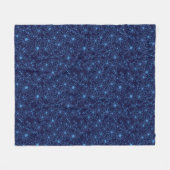 Marineblaue Blumenästhetik Fleecedecke (Vorderseite (Horizontal))