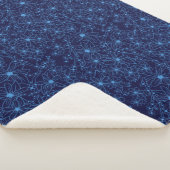 Marineblaue Blumenästhetik Sherpadecke (3/4)
