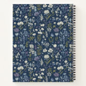Marineblaue Boho-Botanische Hochzeit Notizblock (Rückseite)