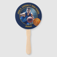Marineblaue Gold Basketballspieler Foto High Schoo