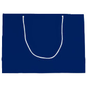 Marineblaue große benutzerdefinierte Tasche QR-Cod Geschenktüte (Rückseite)