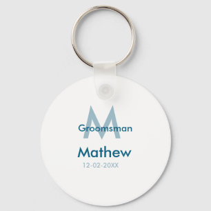 Marineblaue Herrenname Buchstabe Datum männlich pr Schlüsselanhänger