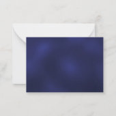 Marineblaue Hochzeitsantwort RSVP Mitteilungskarte (Rückseite)