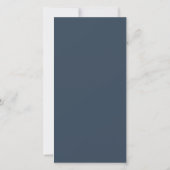 Marineblaue Hochzeitsmenü (Rückseite)