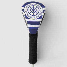 Marineblaue Kapitäne-Rad-Servicejahre-Ruhestand Golf Headcover