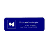 Marineblaue Klasse Personalisierter Monogramm Buch (Vorne)
