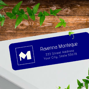 Marineblaue Klasse Personalisierter Monogramm Buch
