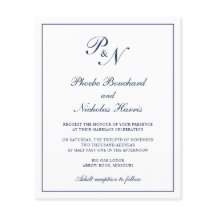 Marineblaue klassische elegante Budget-Hochzeitsei