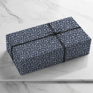 Marineblaue klassische Hochzeitsgeschenk-Verpackun Geschenkpapier