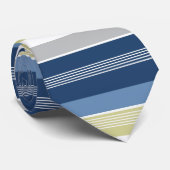 Marineblaue Meeresstreifen Krawatte (Gerollt)
