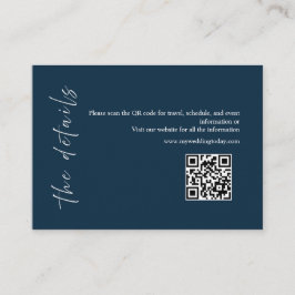 Marineblaue Minimalistische Details Karte