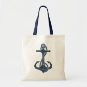 Marineblaue nautische Bootsanker Tragetasche (Vorne)
