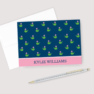 Marineblaue Navy-Blau-Rosa-Wal-Muster benutzerdefi