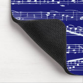 Marineblaue Noten Mousepad (Ecke)