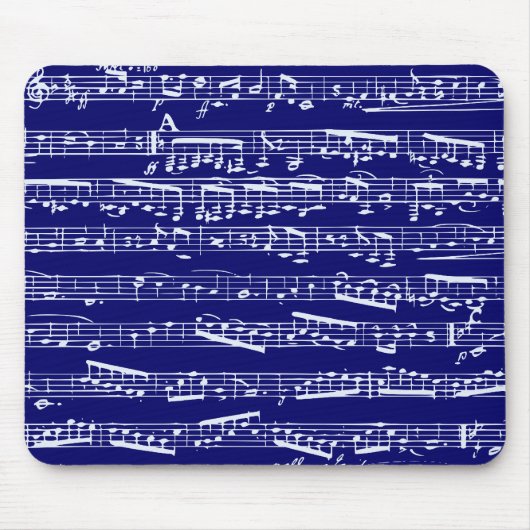 Marineblaue Noten Mousepad (Vorne)