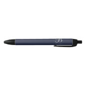 Marineblaue personalisierte Name und Monogramm Kugelschreiber (Unterseite)