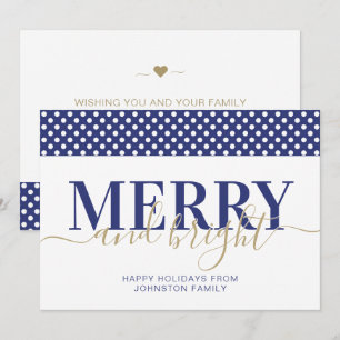 Marineblaue Punkte Muster Weihnachten