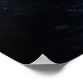 Marineblaue Silber Blumen Hochzeit Willkommen Poster (Ecke)