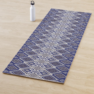 Marineblaue Stammesmotiv-Oberflächenstruktur Yogamatte
