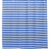 Marineblaue Streifen Duschvorhang (Vorderseite)