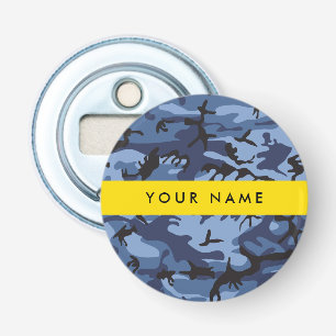 Marineblaue Tarnung Ihren Namen personalisieren Flaschenöffner