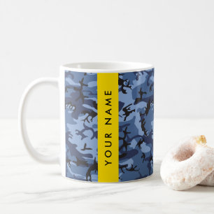 Marineblaue Tarnung Ihren Namen personalisieren Kaffeetasse