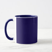 Marineblaue Tasse mit marineblauem Rand, (Links)