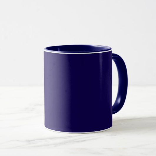 Marineblaue Tasse mit marineblauem Rand, (VorderseiteRechts)