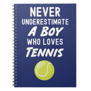 Marineblaue Tennisgeschenke für Jungen Kinder Spie Notizblock
