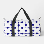 Marineblaue Tupfen, Tupfenmuster, Punkte Duffle Bag (Vorderseite)