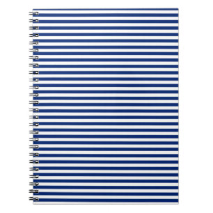 marineblaue und weiße Streifen Notizblock