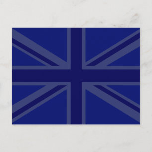 Marineblaue Union Jack Dekoration Postkarte