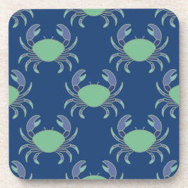 Marineblaue Untersetzer mit Krabbenmuster