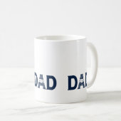 Marineblauer Dad Established Neuer Dad-Geschenk Kaffeetasse (VorderseiteRechts)