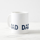 Marineblauer Dad Established Neuer Dad-Geschenk Kaffeetasse (Vorderseite Links)