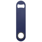 Marineblauer Flaschenöffner mit individuellem Text (Rückseite)