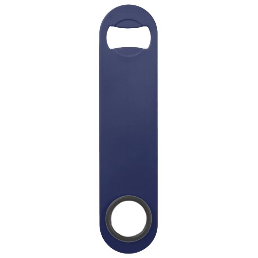 Marineblauer Flaschenöffner mit individuellem Text (Vorderseite)
