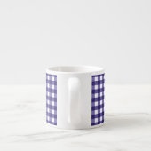 Marineblauer Gingham Espressotasse (Rückseite)