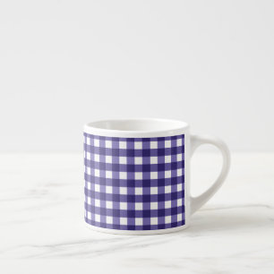 Marineblauer Gingham Espressotasse