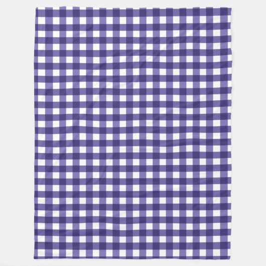 Marineblauer Gingham Fleecedecke (Vorderseite)