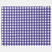 Marineblauer Gingham Fleecedecke (Vorderseite (Horizontal))