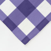 Marineblauer Gingham Fleecedecke (Ecke)